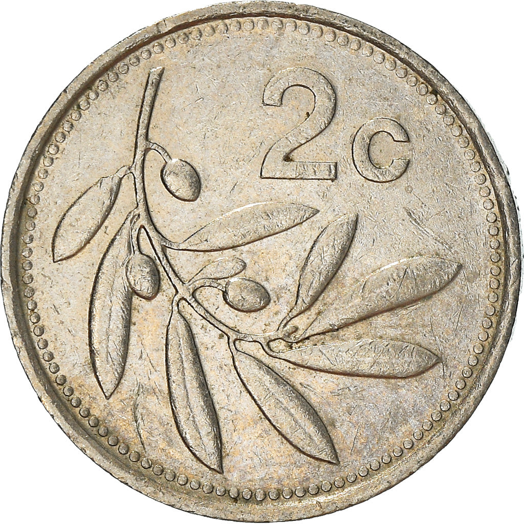 Coin, Malta, 2 Cents, 1993, British Royal Mint, VF(30-35), Copper-nickel, KM:94