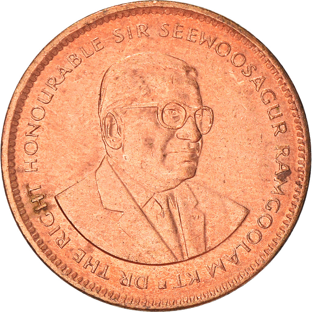 Coin, Mauritius, 5 Cents, 1994, VF(30-35), Copper Plated Steel, KM:52