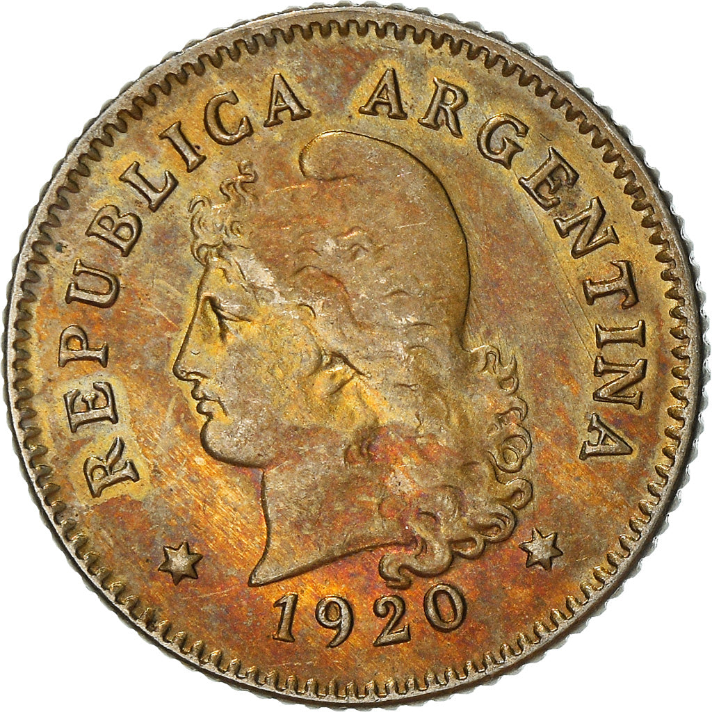 Moneta, Argentina, 10 Centavos, 1920, SPL, Rame-nichel, KM:35