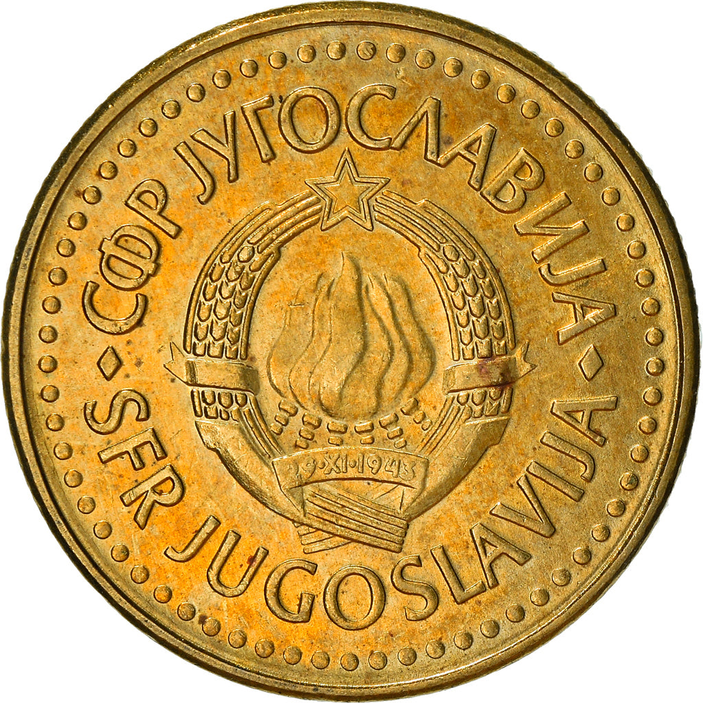 Monnaie, Yougoslavie, 5 Dinara, 1984, TTB+, Nickel-brass, KM:88