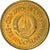 Moneta, Jugosławia, 5 Dinara, 1984, AU(50-53), Mosiądz niklowy, KM:88