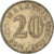 Moneda, Malasia, 20 Sen, 1973, Franklin Mint, BC+, Cobre - níquel, KM:4