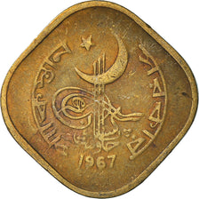 Münze, Pakistan, 5 Paisa, 1967, S+, Nickel-brass, KM:26