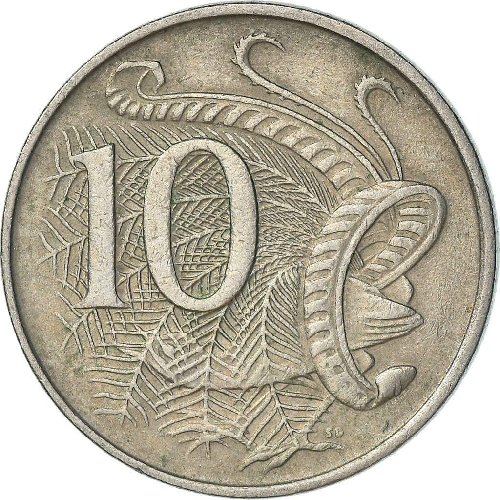 Coin, Australia, Elizabeth II, 10 Cents, 1968, VF(30-35), Copper-nickel, KM:65
