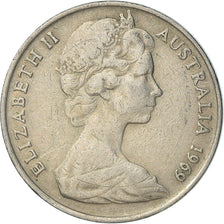 Münze, Australien, Elizabeth II, 10 Cents, 1969, S+, Copper-nickel, KM:65