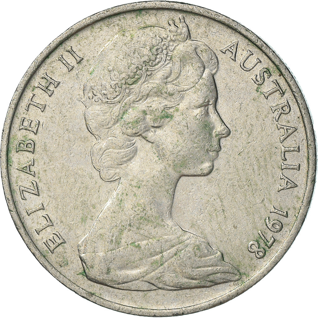Moneta, Australia, Elizabeth II, 10 Cents, 1978, Melbourne, BB, Rame-nichel