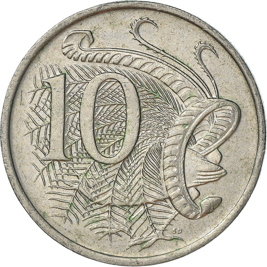 Moneta, Australia, Elizabeth II, 10 Cents, 1978, Melbourne, BB, Rame-nichel