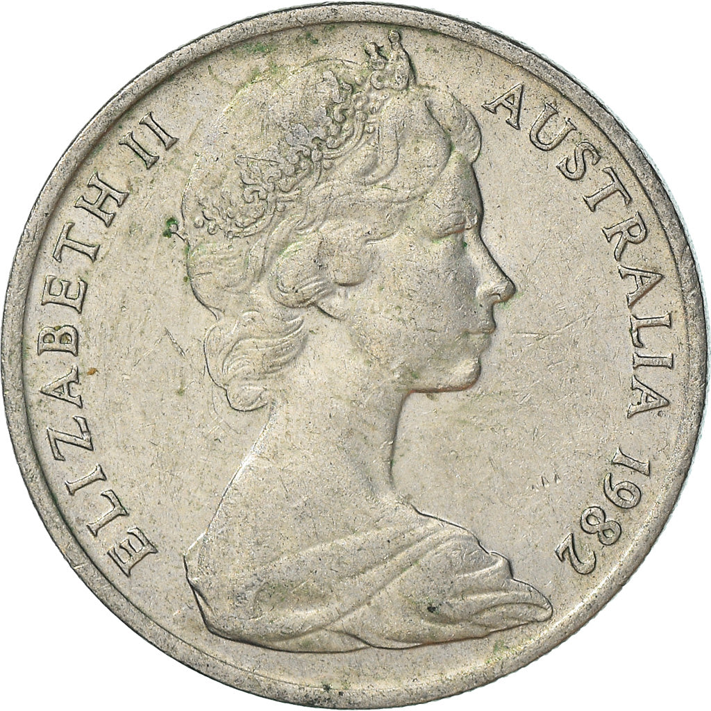 Coin, Australia, Elizabeth II, 10 Cents, 1982, VF(30-35), Copper-nickel, KM:65