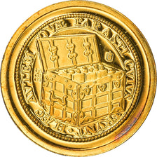 Francja, Medal, 10 ans de l'Euro, 2009, MS(65-70), Złoto