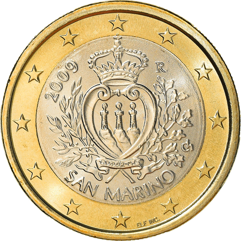San Marino, Euro, 2009, Rome, SPL, Bi-Metallic, KM:485