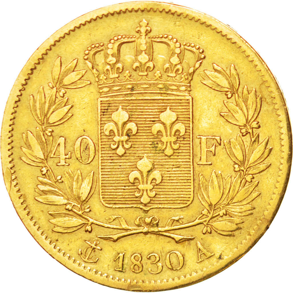 France, Charles X, 40 Francs, 1830, Paris, TTB, Or, KM:721.1, Gadoury:1105