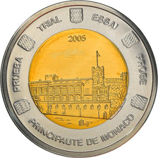 Monaco, Medaille, Essai 2 euros, 2005, UNZ+, Bi-Metallic