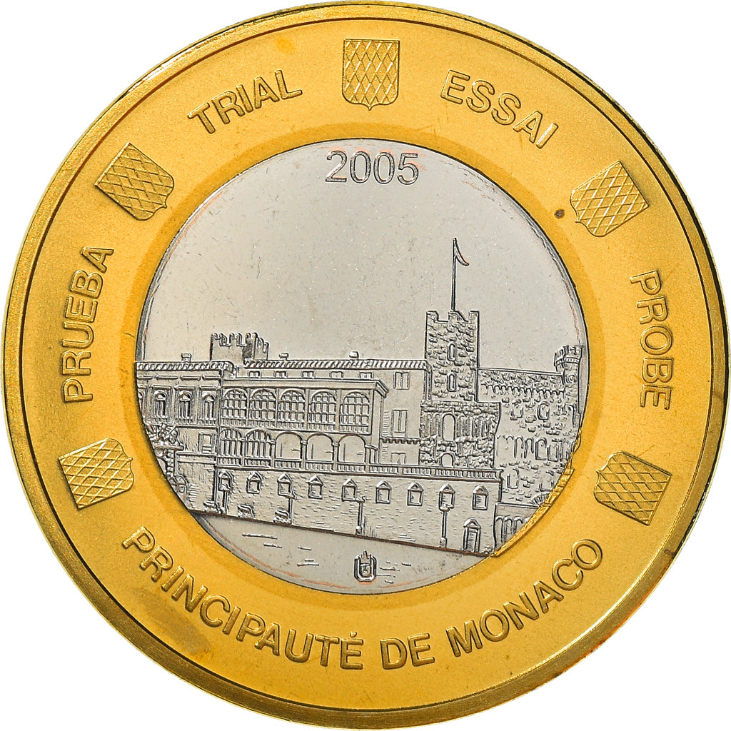 Monaco, medaglia, Essai 1 euro, 2005, FDC, Bi-metallico