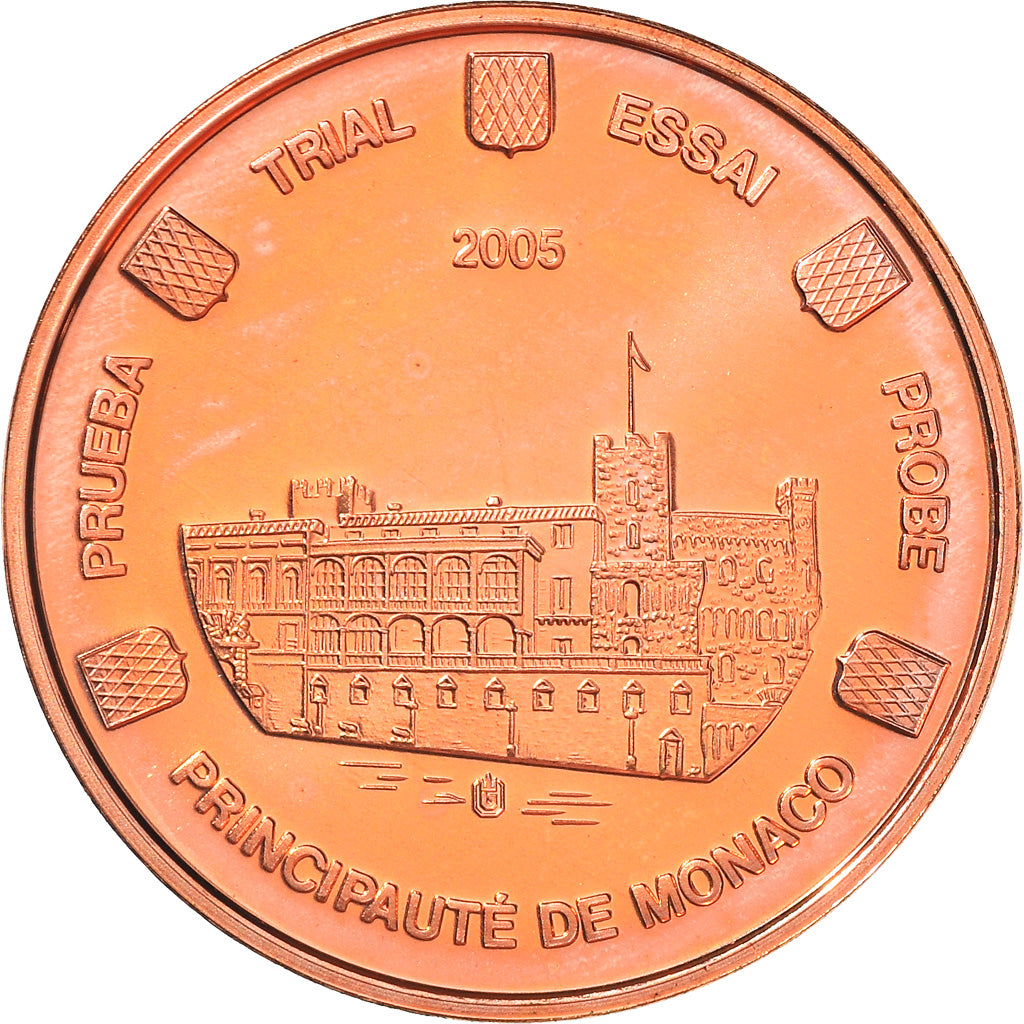 Monaco, Medal, 5 C, Essai-Trial, 2005, MS(64), Copper