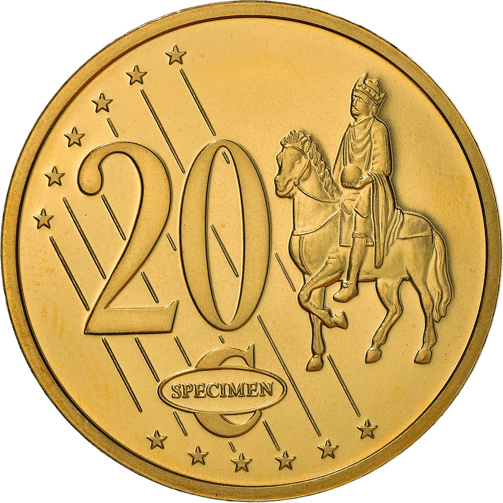 Andorra, medaglia, 20 C, Essai-Trial, 2003, FDC, Doratura in rame-nichel