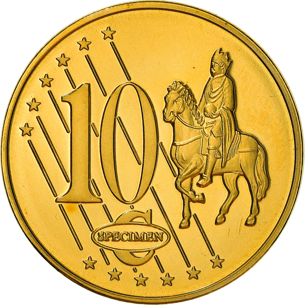 Andorra, medaglia, 10 C, Essai-Trial, 2003, FDC, Doratura in rame-nichel
