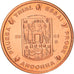 Andorra, medalla, 1 C, Essai Trial, 2003, FDC, Cobre