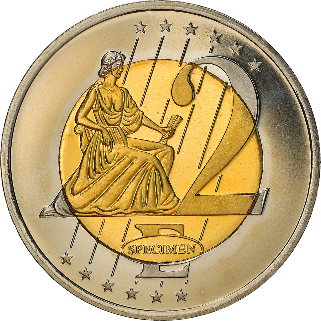 Vaticano, Medal, 2 E, Essai-Trial Benoit XVI, 2008, MS(65-70), Bimetálico
