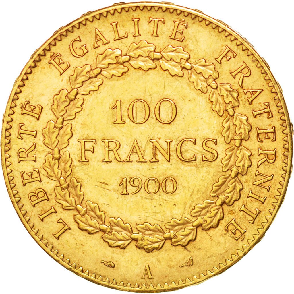 FRANCE, Génie, 100 Francs, 1900, Paris, KM #832, AU(55-58), Gold, Gadoury #1137,