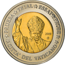 Vaticano, medaglia, 2 E, Essai-Trial Benoit XVI, 2009, unofficial private coin