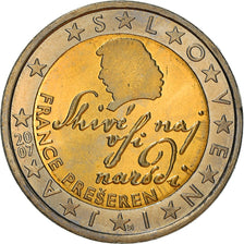 Eslovénia, 2 Euro, 2007, Vantaa, MS(64), Bimetálico, KM:75