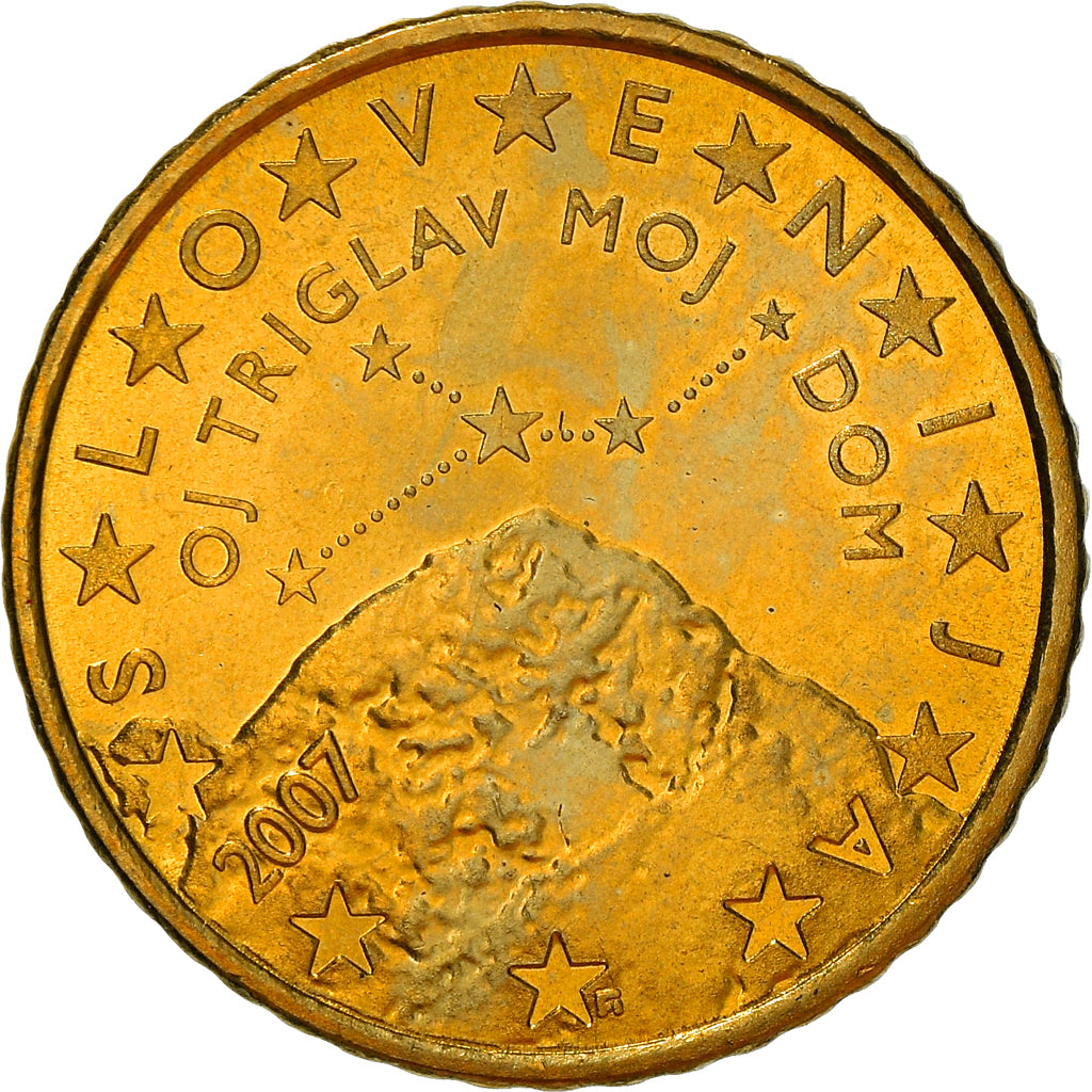Slowenien, 50 Euro Cent, 2007, Vantaa, UNZ+, Messing, KM:73
