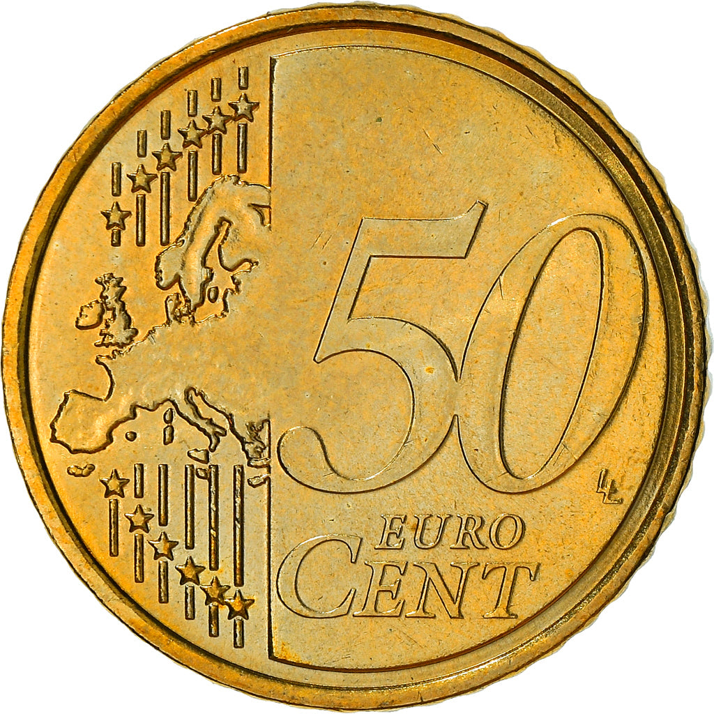 Malta, 50 Euro Cent, 2008, Paris, gold-plated coin, UNZ+, Messing, KM:130
