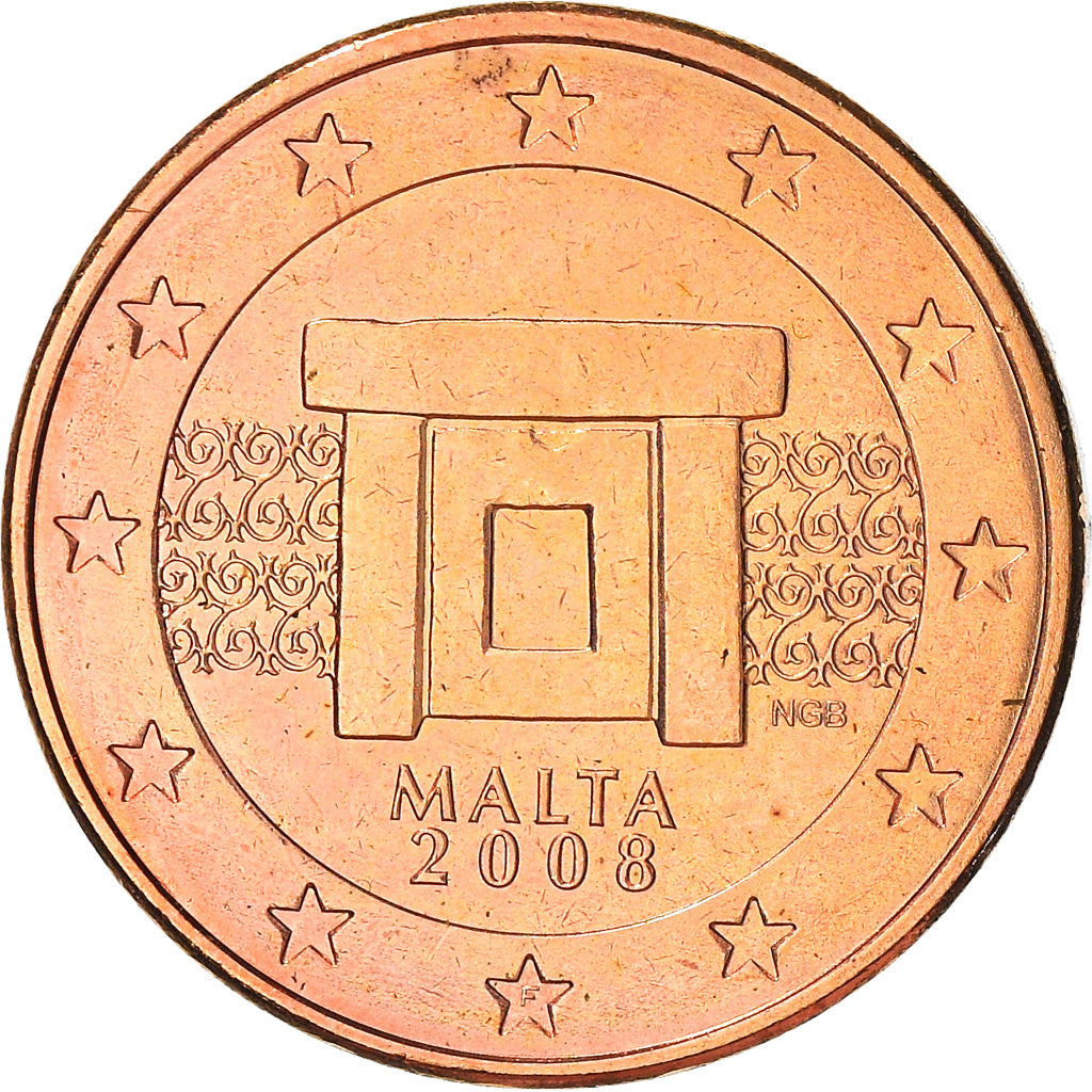 Malte, 5 Euro Cent, 2008, Paris, SUP+, Copper Plated Steel, KM:127