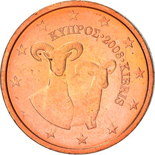 Zypern, 2 Euro Cent, 2008, SS+, Copper Plated Steel, KM:79