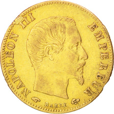 FRANCE, Napoléon III, 5 Francs, 1860, Paris, KM #787.1, EF(40-45), Gold, 16.7, G