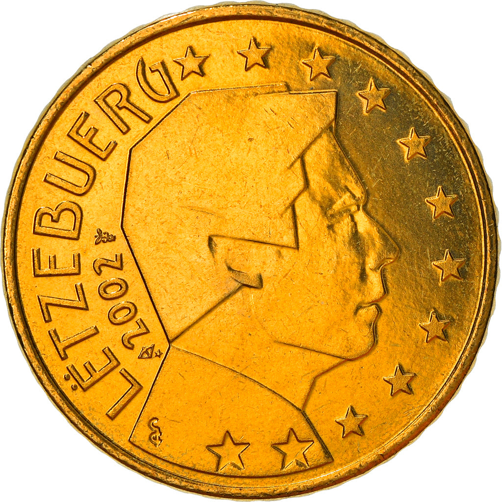 Lussemburgo, 50 Euro Cent, 2002, Utrecht, SPL, Ottone, KM:80