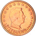 Luxemburgo, Euro Cent, 2003, MS(60-62), Aço Cromado a Cobre, KM:75