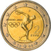 Grécia, 2 Euro, Olympics Athens, 2004, Athens, MS(64), Bimetálico, KM:209
