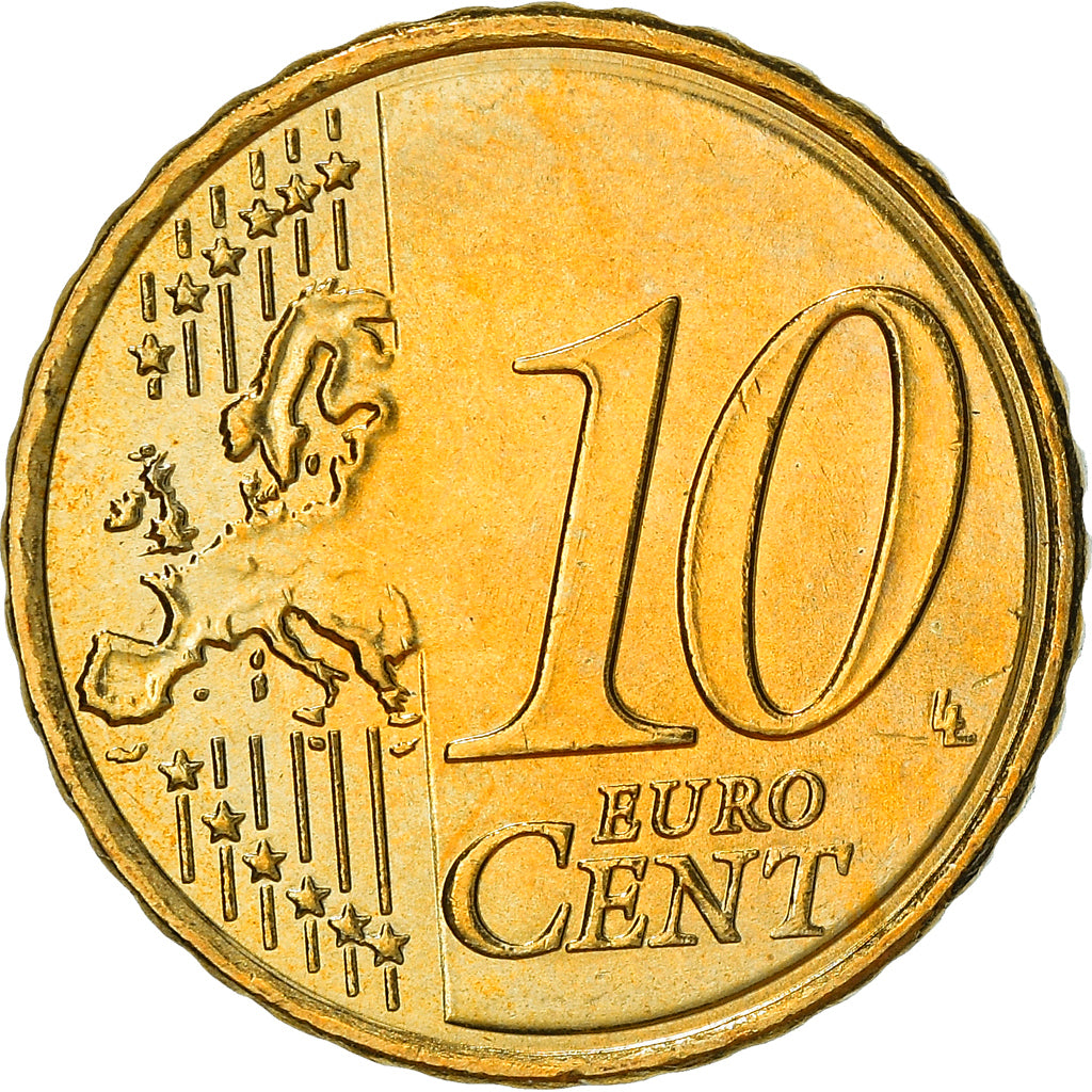 Grecia, 10 Euro Cent, 2007, Athens, SPL, Ottone, KM:211