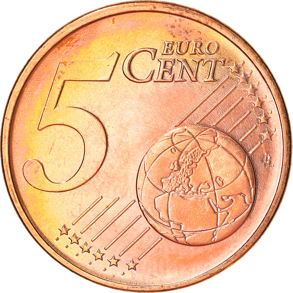 Grecia, 5 Euro Cent, 2007, Athens, SPL, Acciaio placcato rame, KM:183