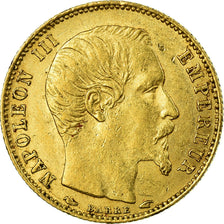 Moneda, Francia, Napoleon III, Napoléon III, 5 Francs, 1854, Paris, MBC+, Oro