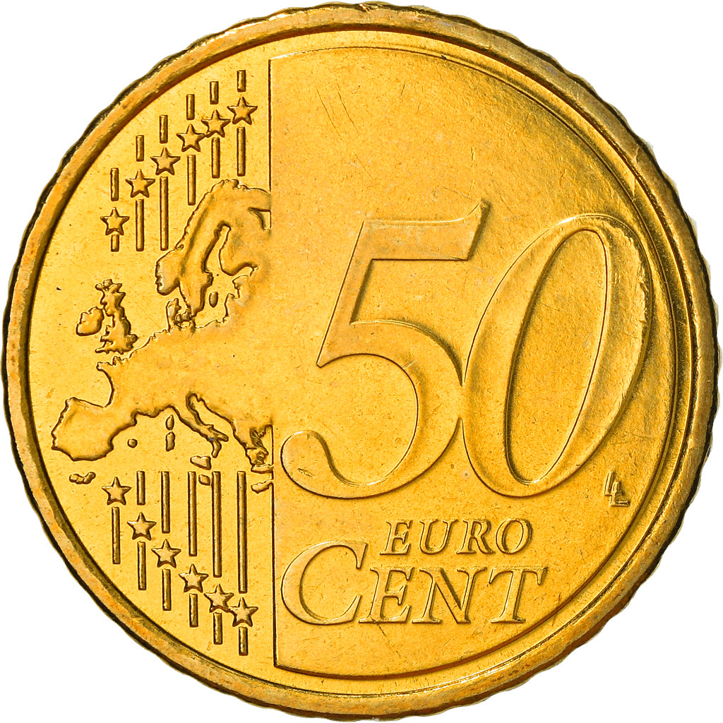 Cypr, 50 Euro Cent, 2008, MS(64), Mosiądz, KM:83