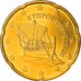 Cypr, 20 Euro Cent, 2008, MS(64), Mosiądz, KM:82