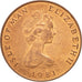ISLE OF MAN, 2 Pence, 1981, KM #60, MS(60-62), Bronze, 25.91, 7.13