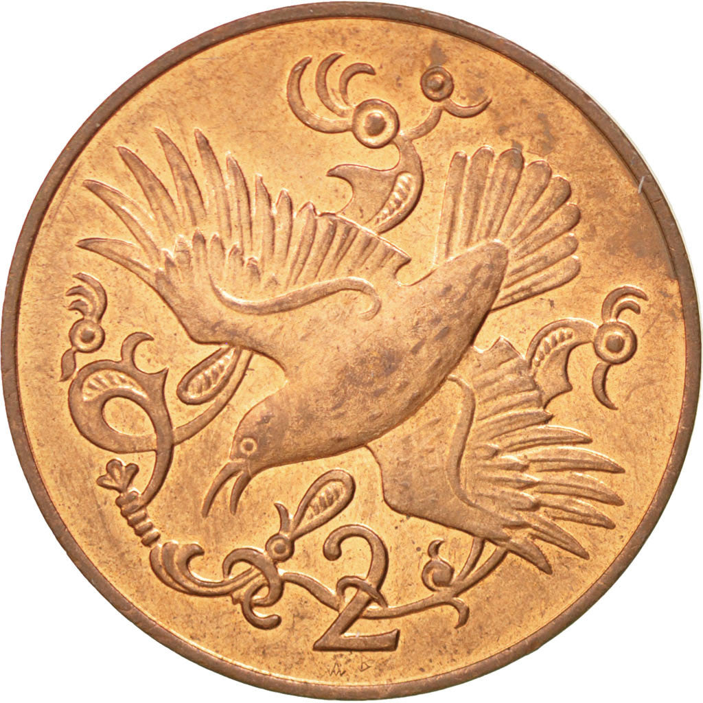 ISLE OF MAN, 2 Pence, 1981, KM #60, MS(60-62), Bronze, 25.91, 7.13