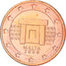 Malta, 2 Euro Cent, 2008, Paris, SPL, Acciaio placcato rame, KM:126