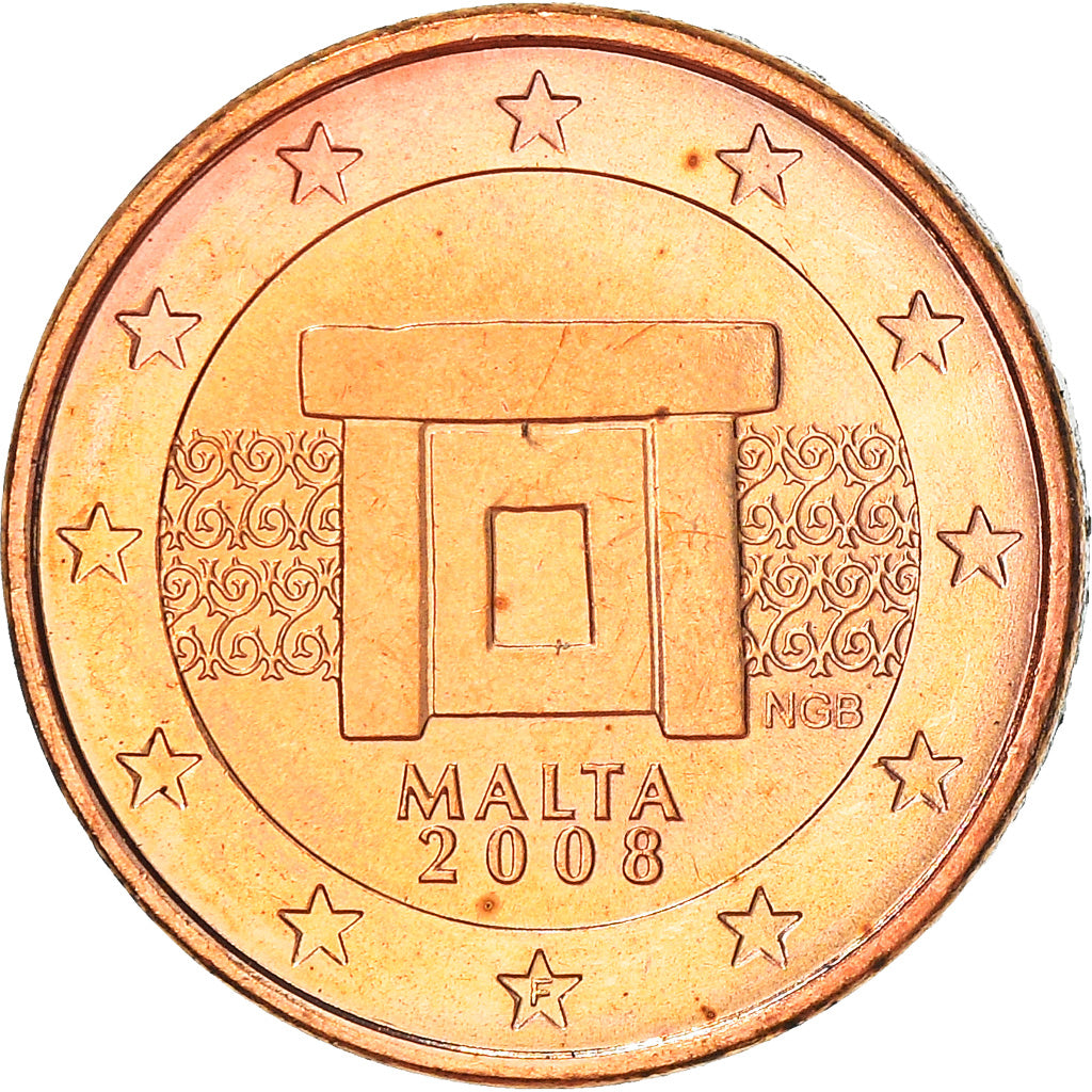 Malta, Euro Cent, 2008, Paris, VZ+, Copper Plated Steel, KM:125
