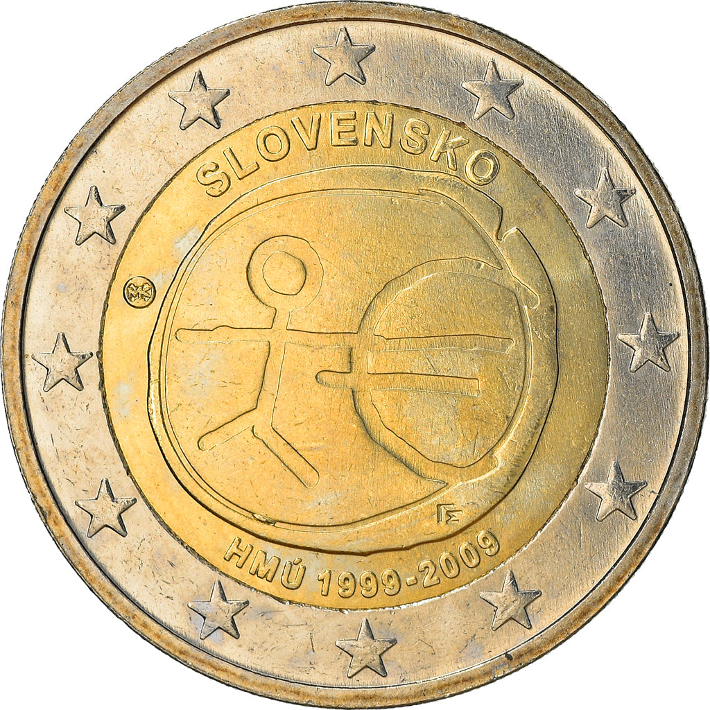 Slowakei, 2 Euro, EMU, 2009, Kremnica, UNZ+, Bi-Metallic, KM:103