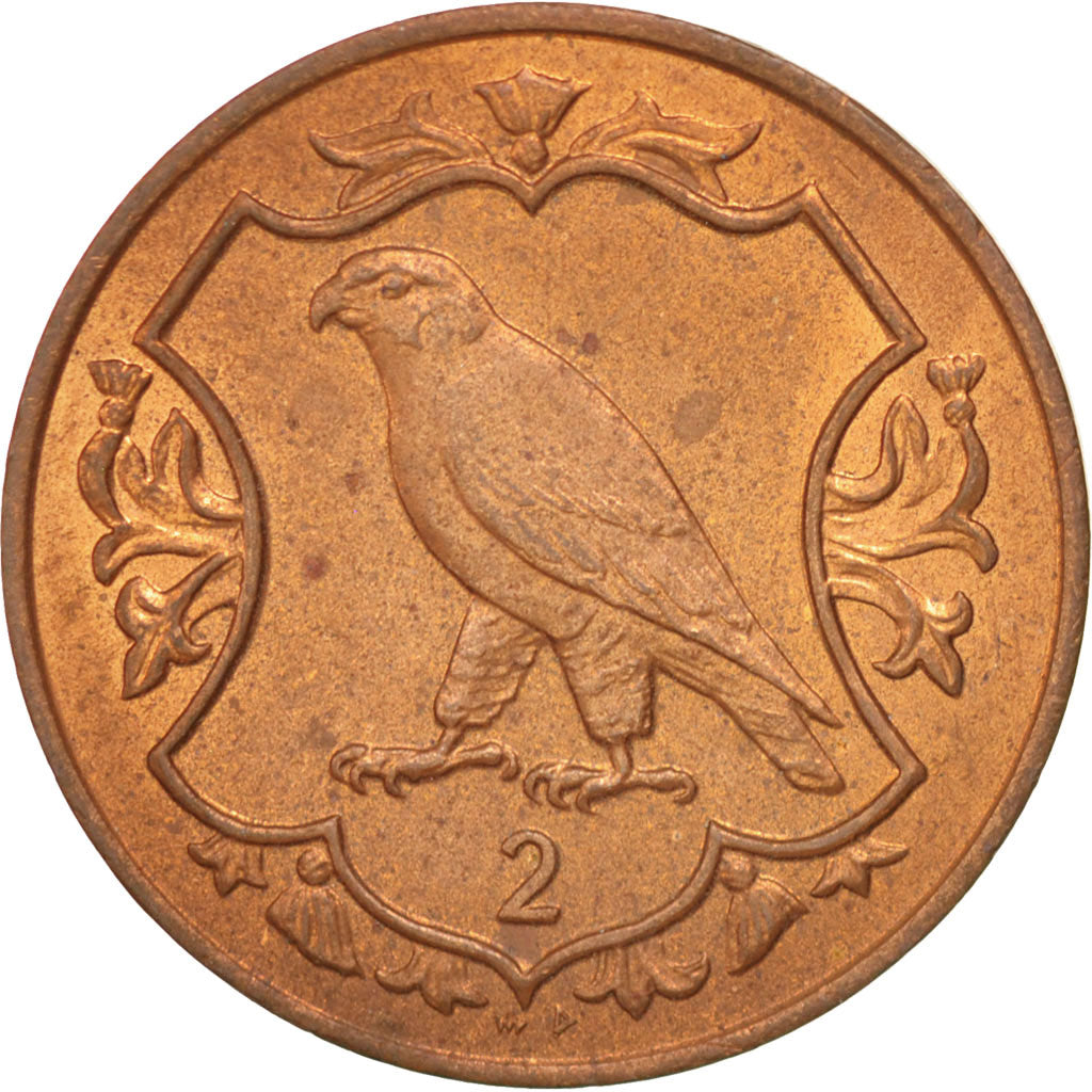 Île de Man, Elizabeth II, 2 Pence, 1986 AD, KM 144