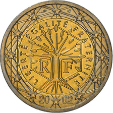 France, 2 Euro, 2002, Paris, SPL, Bi-Metallic, Gadoury:8., KM:1289