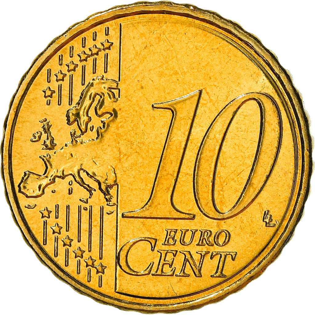 Frankrijk, 10 Euro Cent, 2010, Paris, UNC, Tin, KM:1410