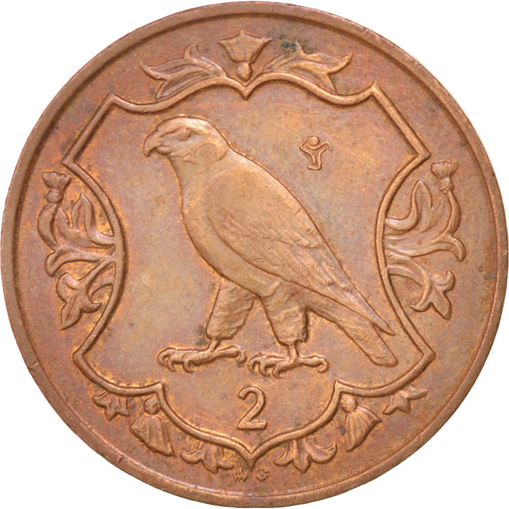 ISLE OF MAN, 2 Pence, 1985, KM #144, AU(55-58), Bronze, 25.91, 7.08