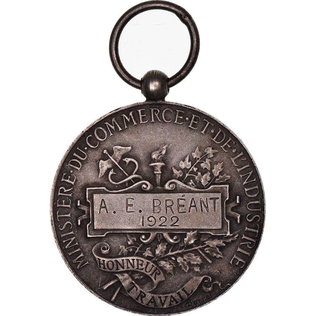 France, Industrie-Travail-Commerce, Medal, 1922, Very Good Quality, Borrel.A