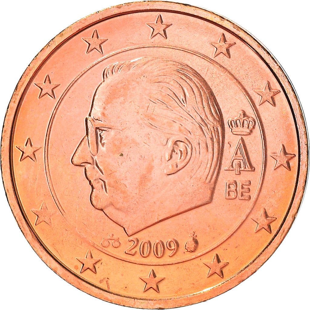 Belgien, 2 Euro Cent, 2009, Brussels, UNZ, Copper Plated Steel, KM:275