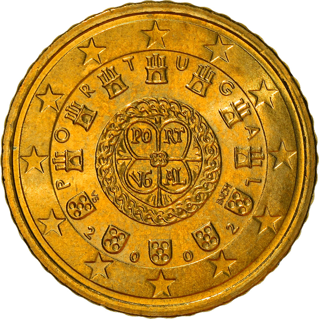 Portugal, 50 Euro Cent, 2002, Lisbon, UNC, Tin, KM:745